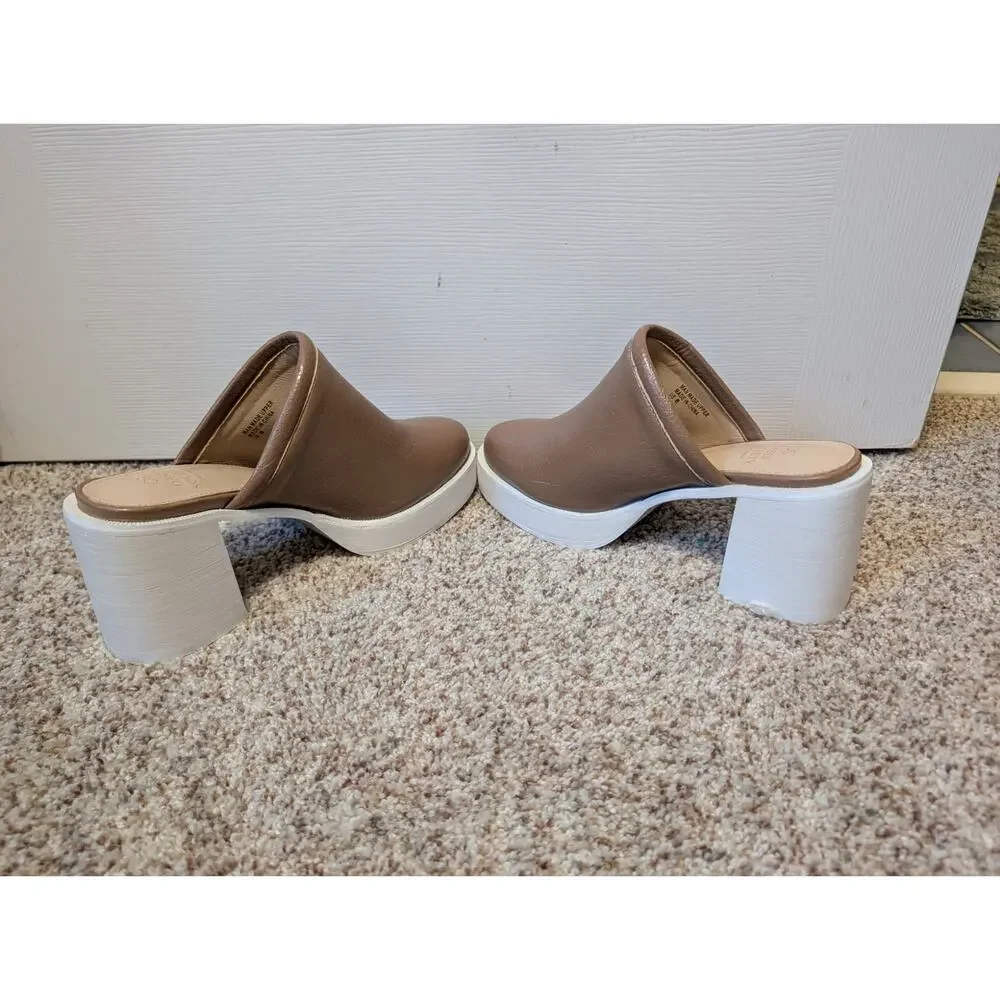 Oasis Society Womens Ava Clog Mule Black Size 8 Platform Chunky Block Heel Shoes